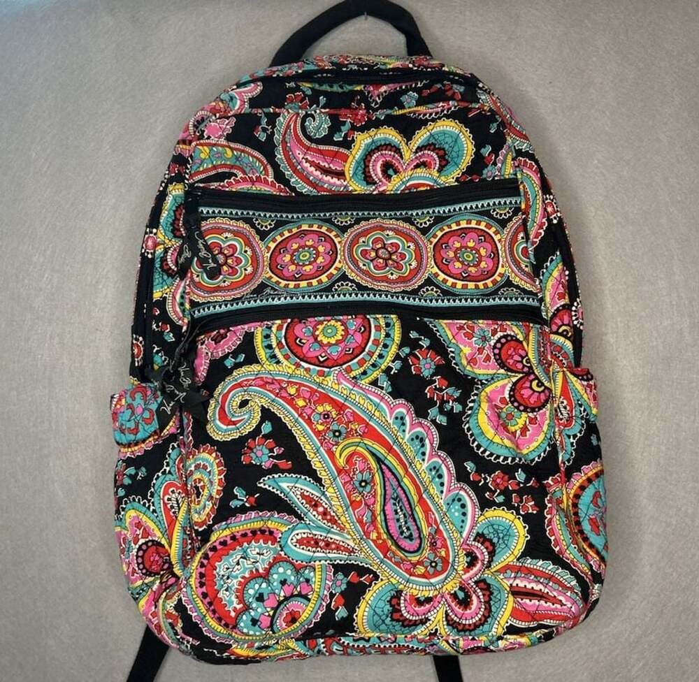 Vera Bradley Campus Backpack French Paisley Quilted Cotton